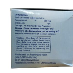 Alternative view of Paracetamol Tablet 650 Mg