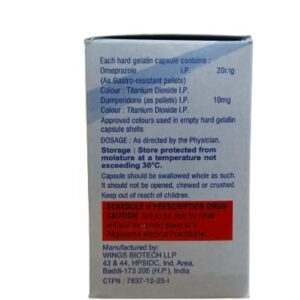 Alternative view of Omeprazole & Domperidone capsules 20mg/10mg