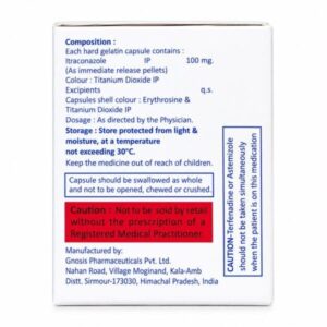 Alternative view of Itraconazole 100 Cap